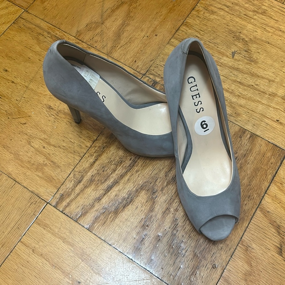 Grey Guess Heels